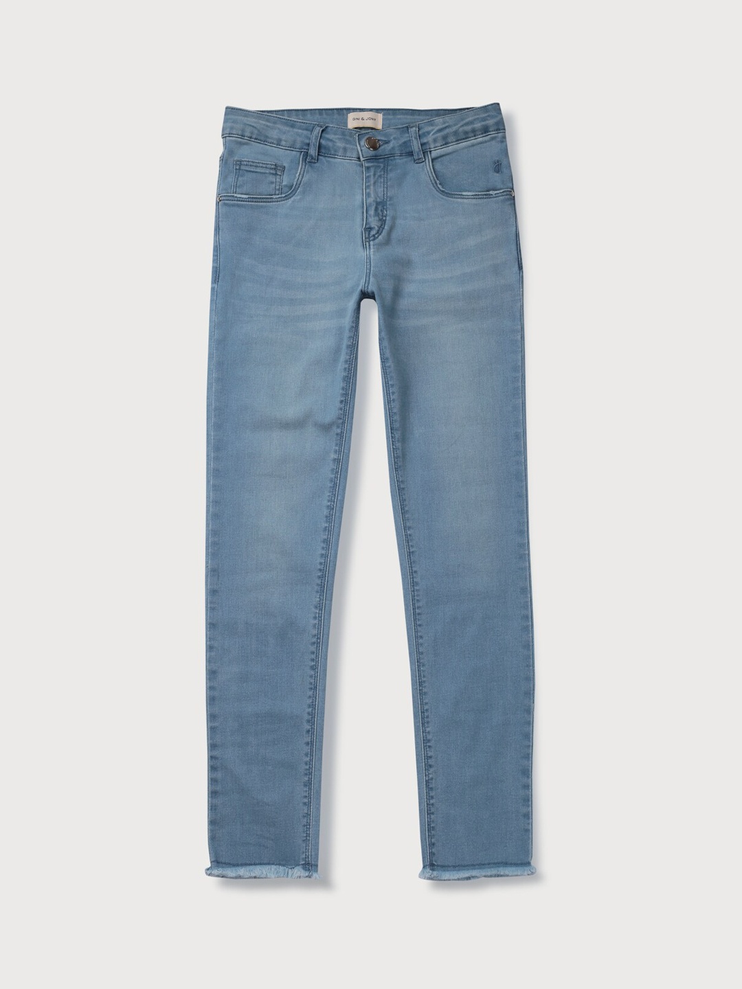 Gini and Jony Girls Blue Mid-RiseFixed Waist Jeans