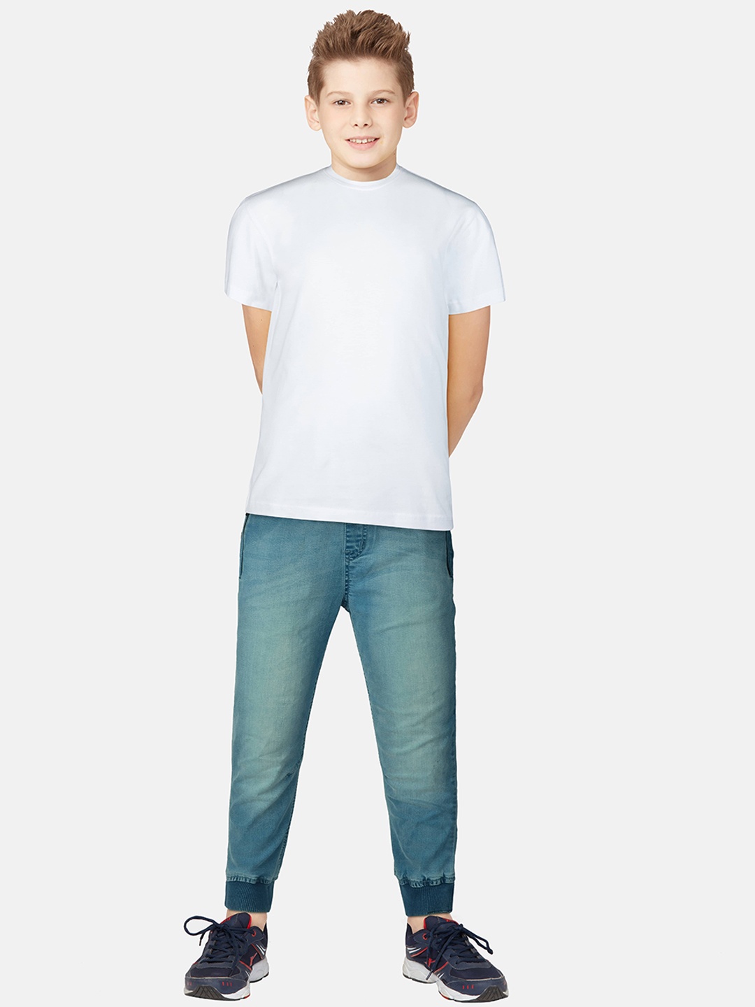 

Gini and Jony Boys Blue Jogger Heavy Fade Jeans