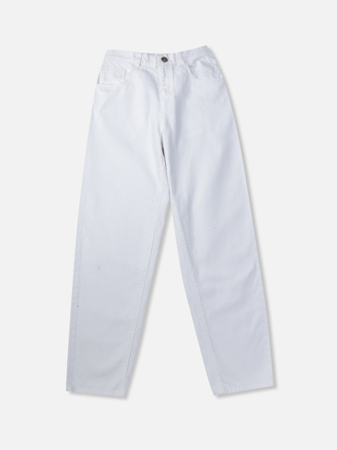 

Gini and Jony Girls White Regular Fit Solid Jeans