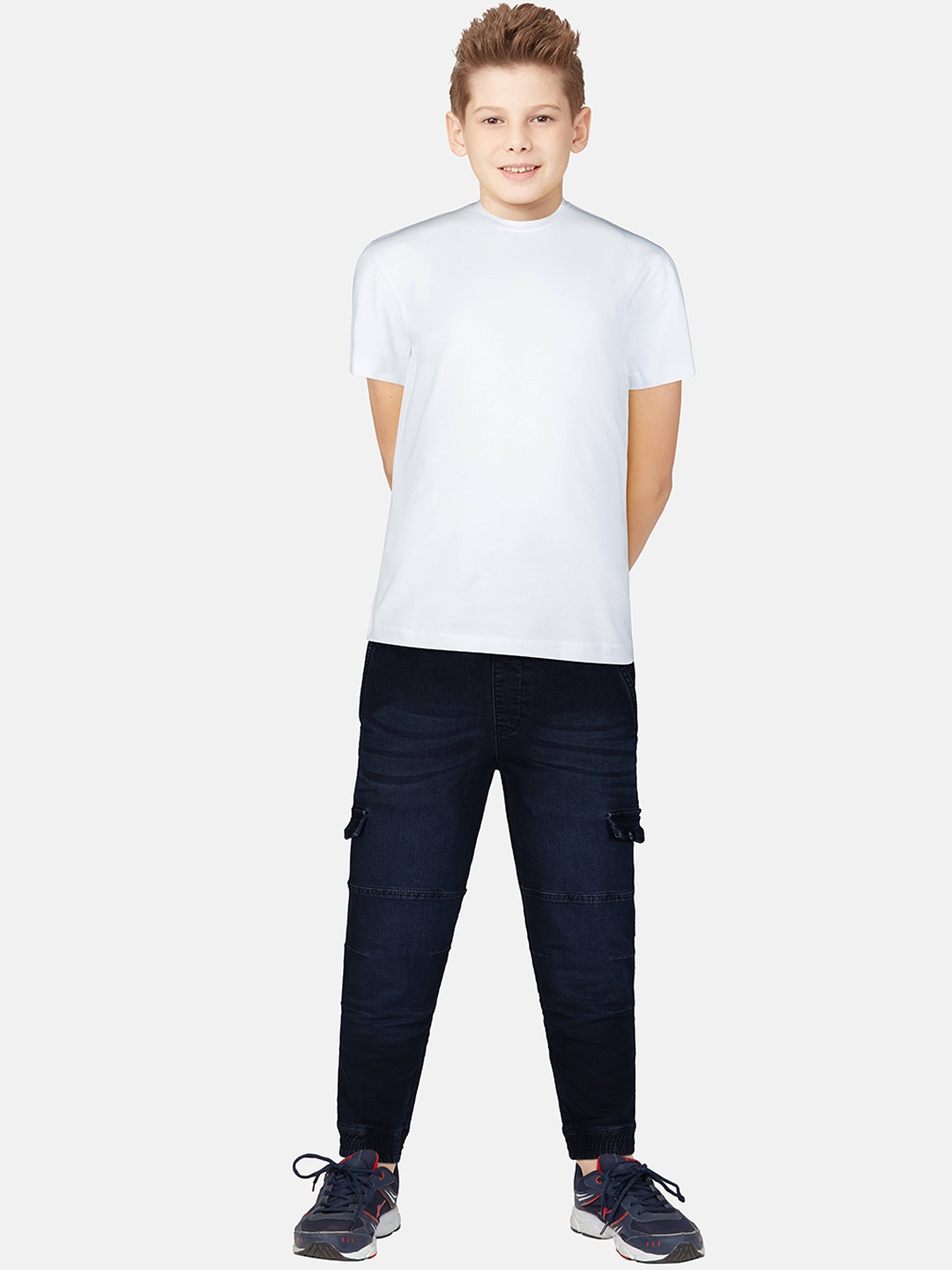

Gini and Jony Boys Navy Blue Low Distress Light Fade Jeans