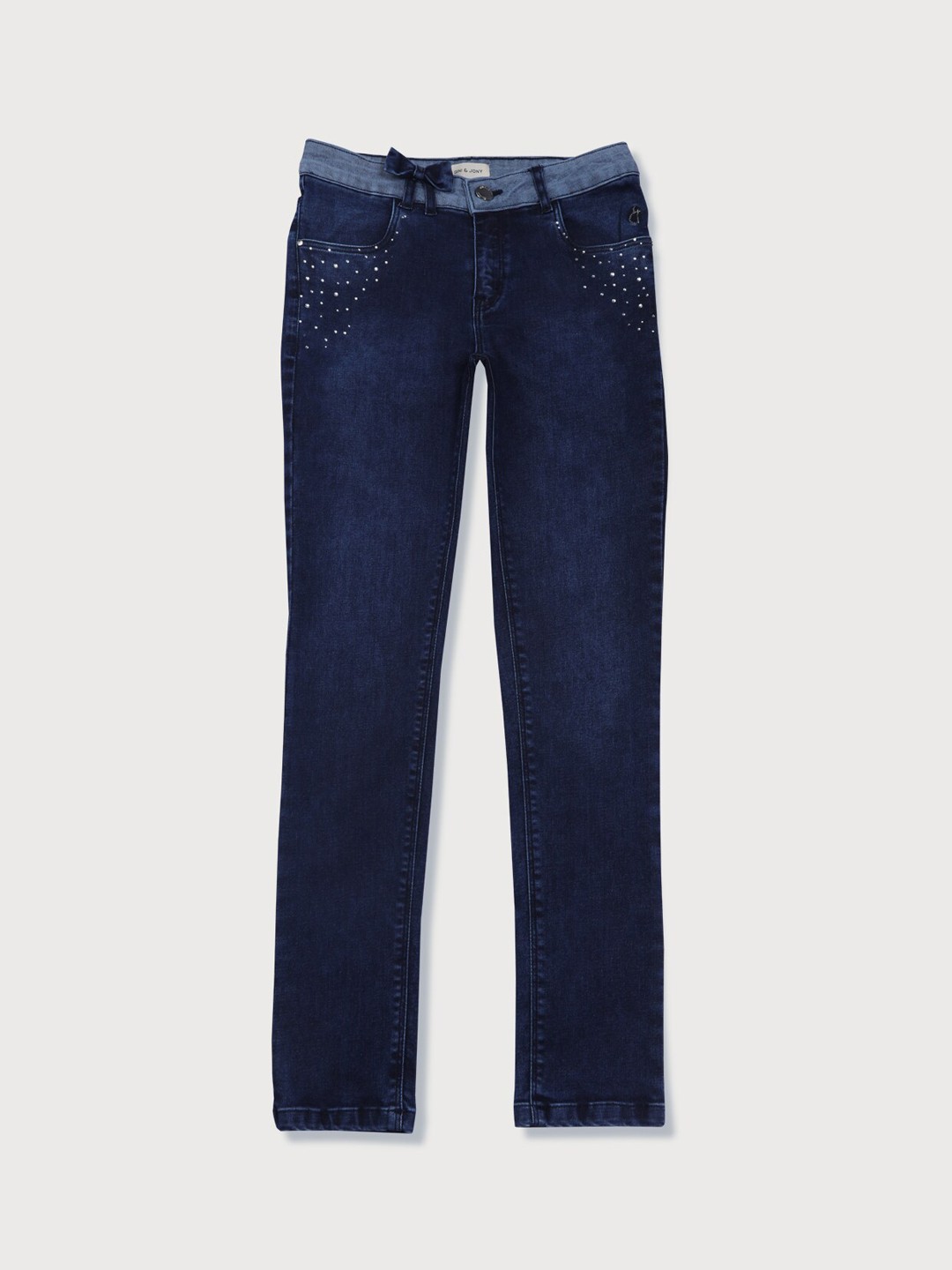 

Gini and Jony Girls Navy Blue Jeans