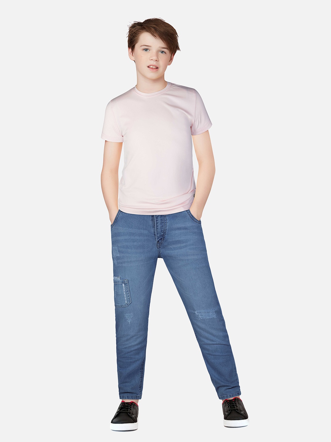 

Gini and Jony Boys Blue Low Distress Light Fade Jeans