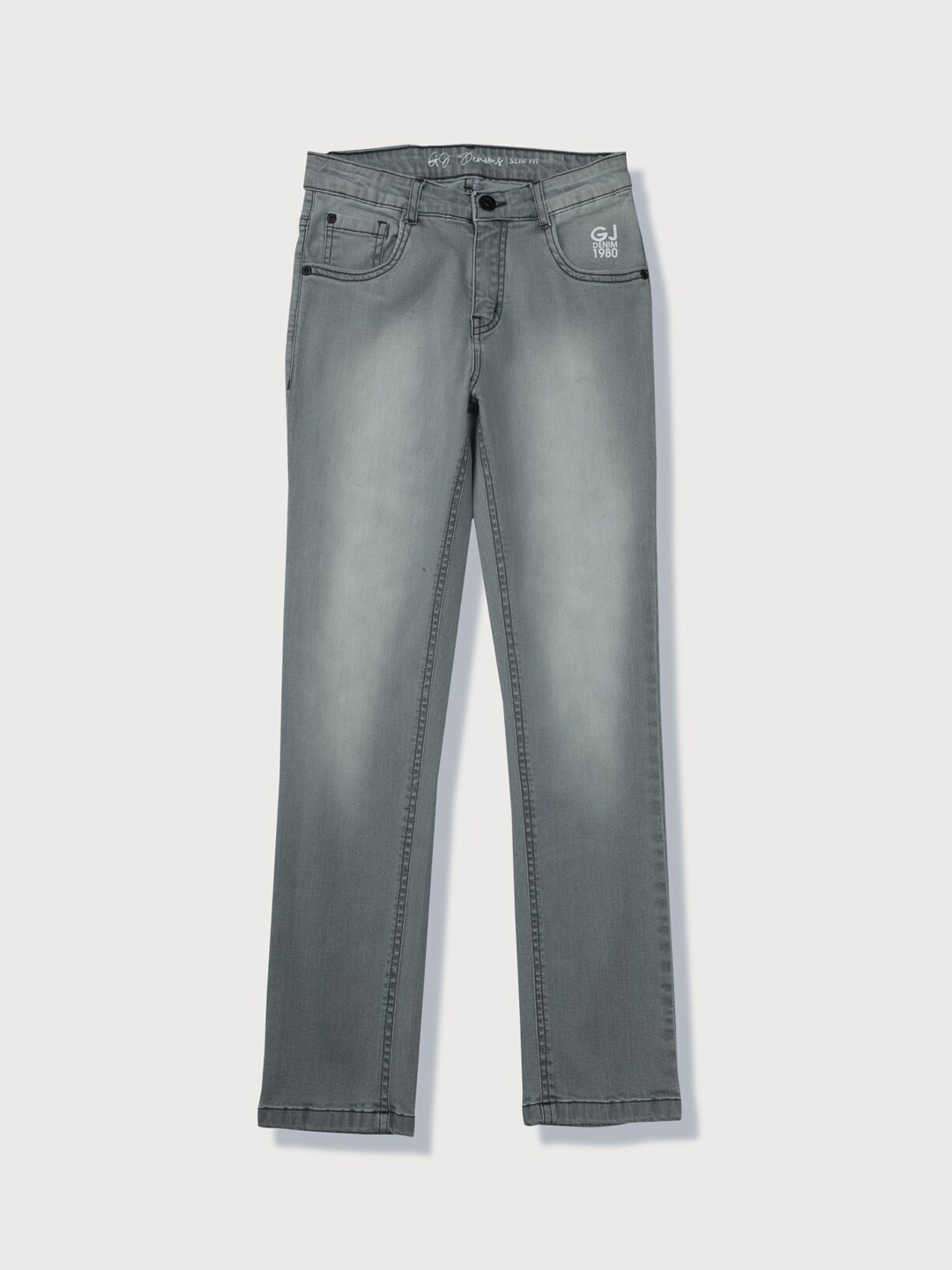 

Gini and Jony Boys Grey Heavy Fade Cotton Jeans
