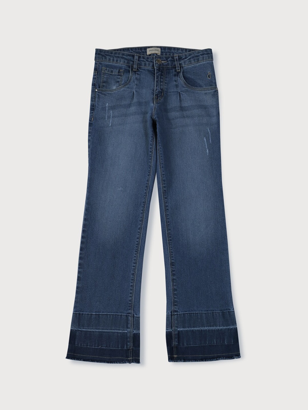 

Gini and Jony Girls Blue Low Distress Light Fade Jeans