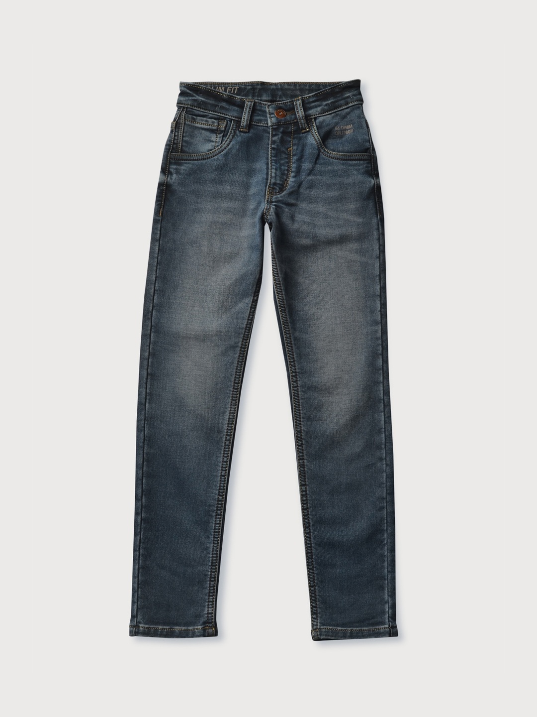 

Gini and Jony Boys Navy Blue Light Fade Mid-Rise Jeans