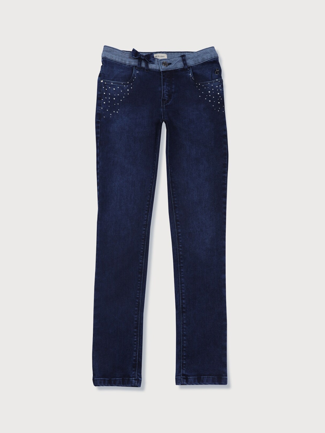 

Gini and Jony Girls Navy Blue Solid Mid Rise Jeans