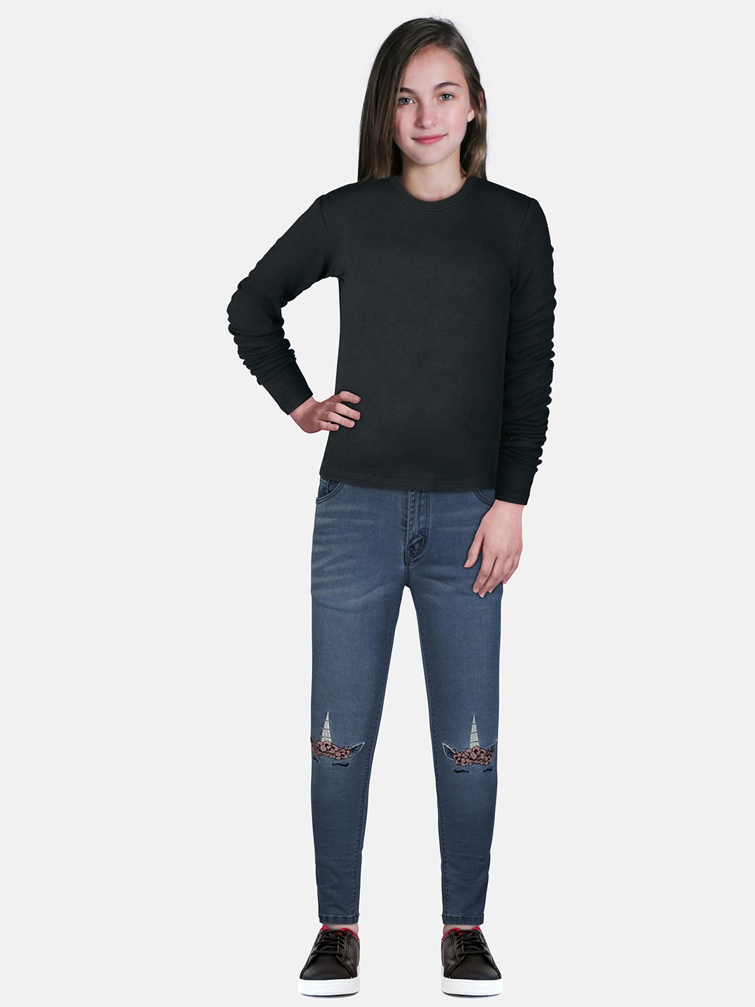 

Gini and Jony Girls Blue Mid Rise Regular Fit Jeans