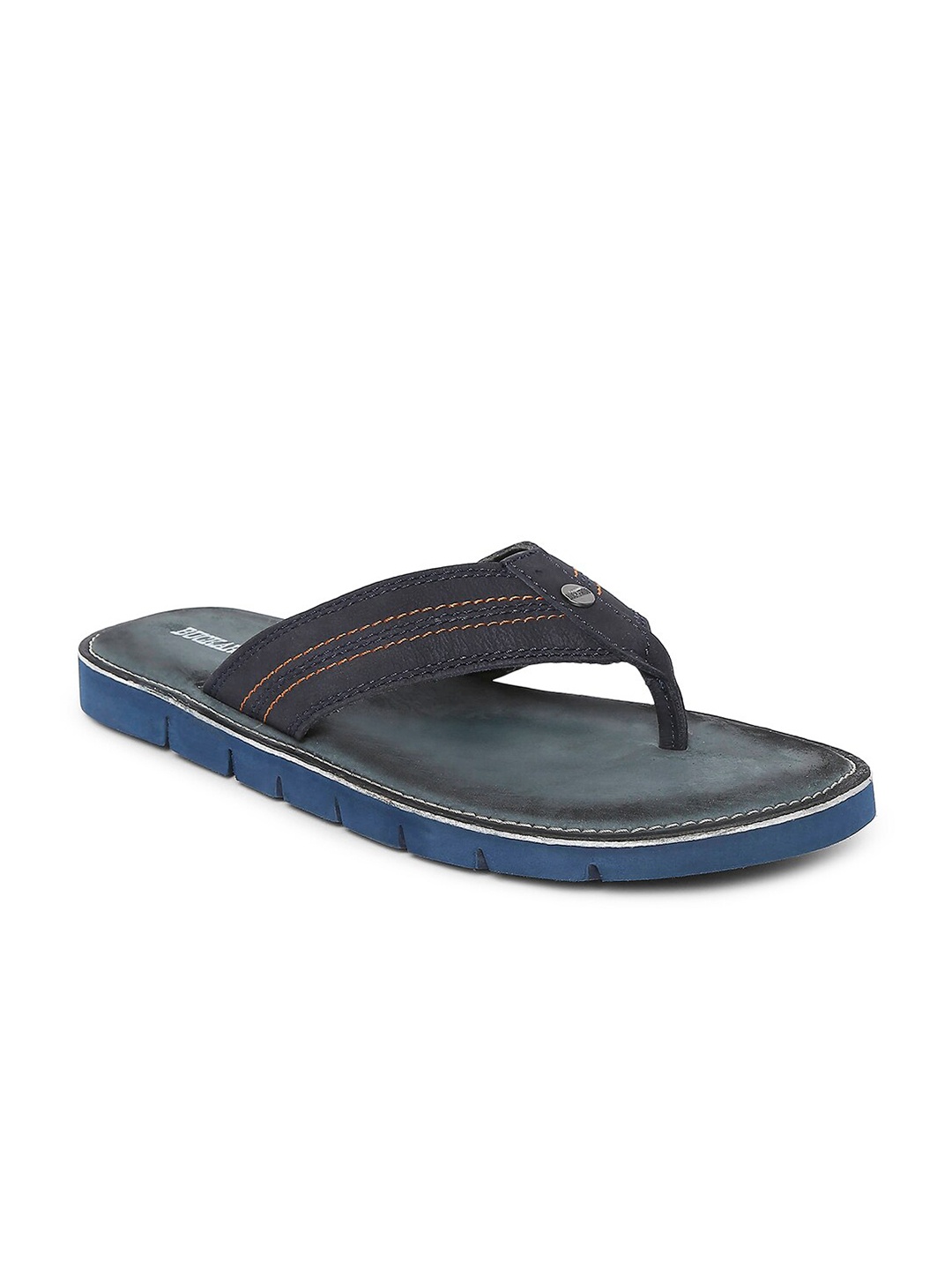 

Buckaroo Men Blue Leather Comfort Sandal