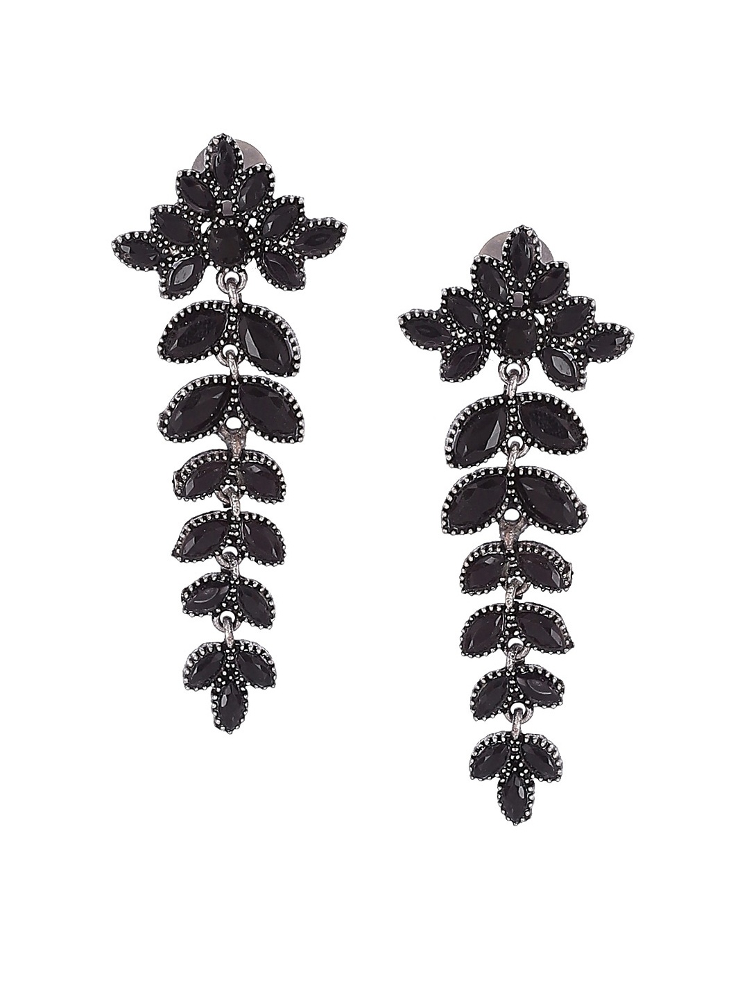 

Rangriti Women Black Contemporary Drop Earrings
