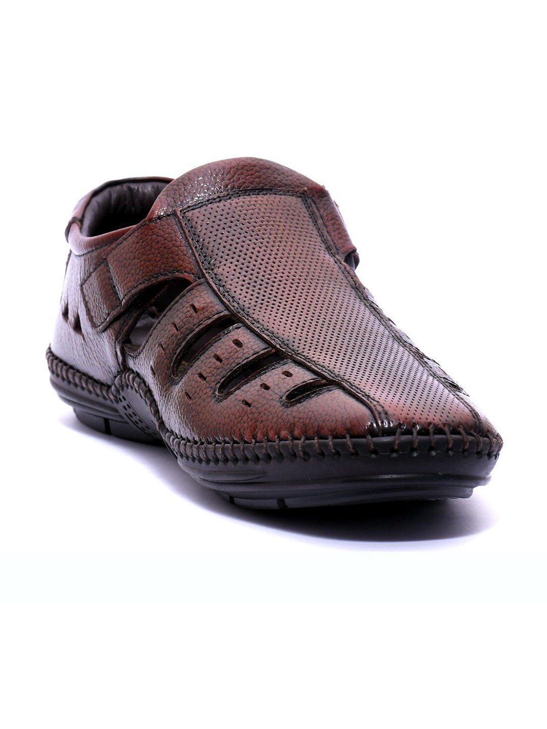 

Buckaroo Men Brown Leather Comfort Sandals