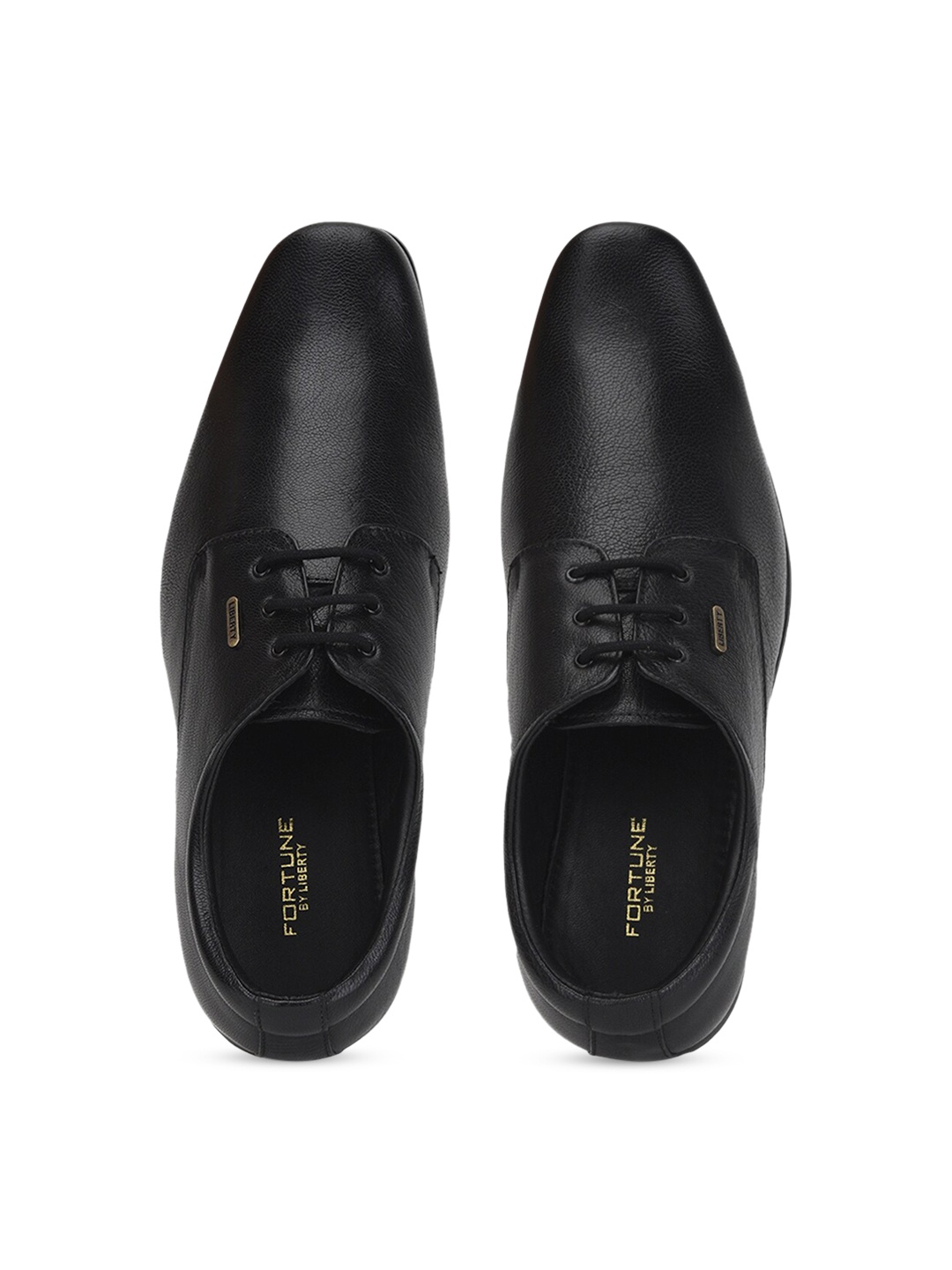 

Liberty Men Black Solid Leather Formal Derbys