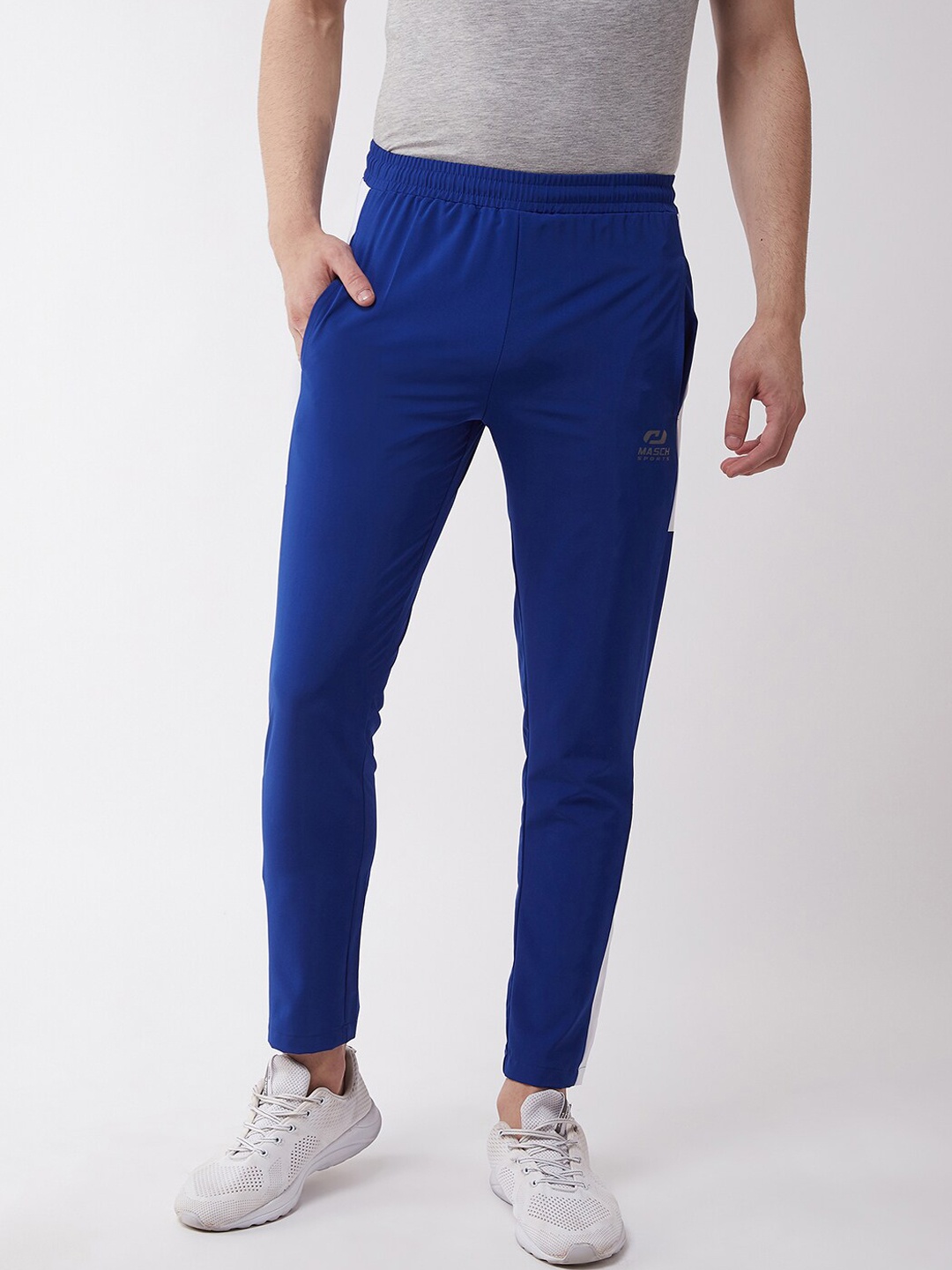 

Masch Sports Men Blue Solid Dri-Fit Track Pants