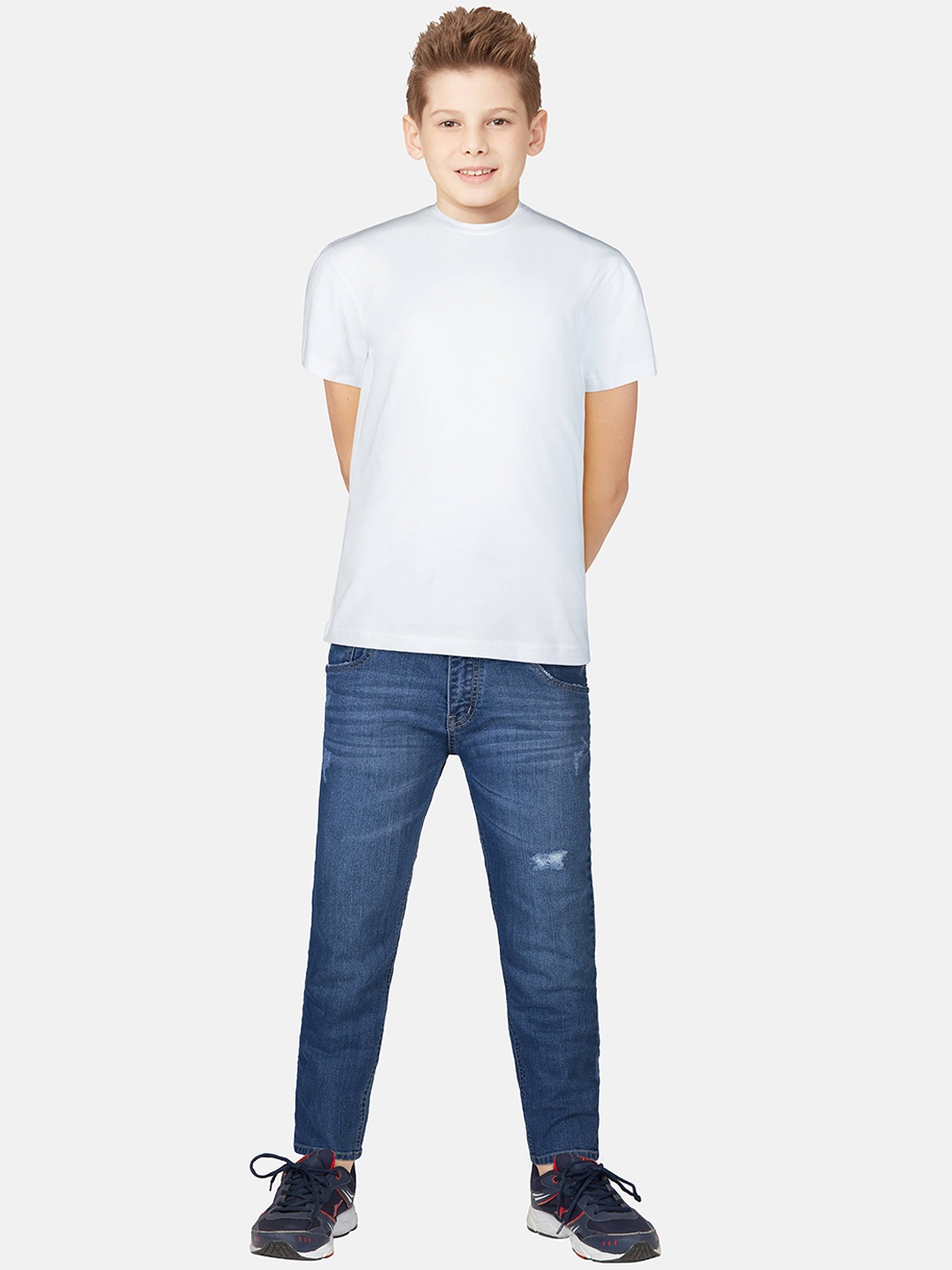 

Palm Tree Boys Blue Mildly Distressed Light Fade Jeans