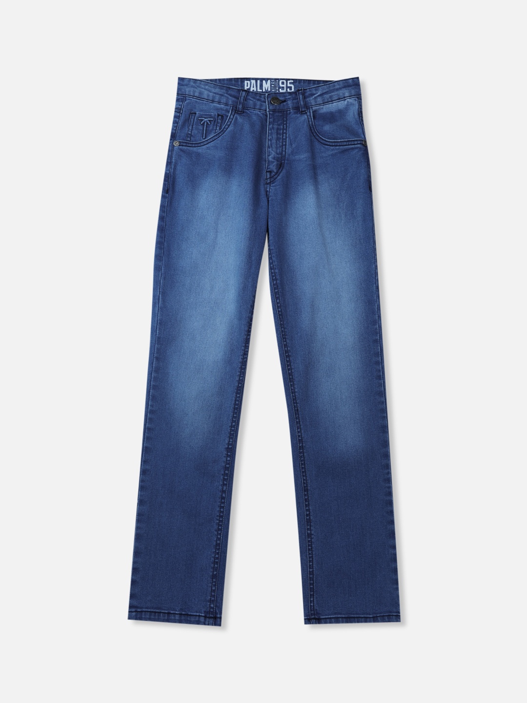 

Palm Tree Boys Blue High-Rise Heavy Fade Jeans