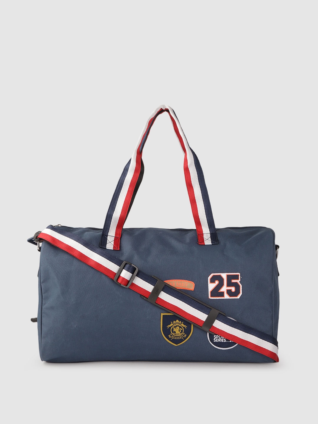 

BAD HABIT Unisex Blue Solid Duffel Bag with Applique Detail