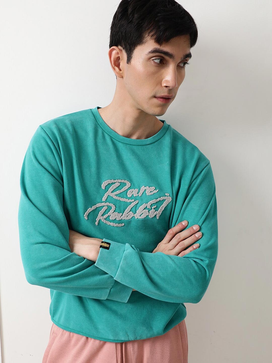 

RARE RABBIT Men Fern Slim Fit Sweatshirt, Green