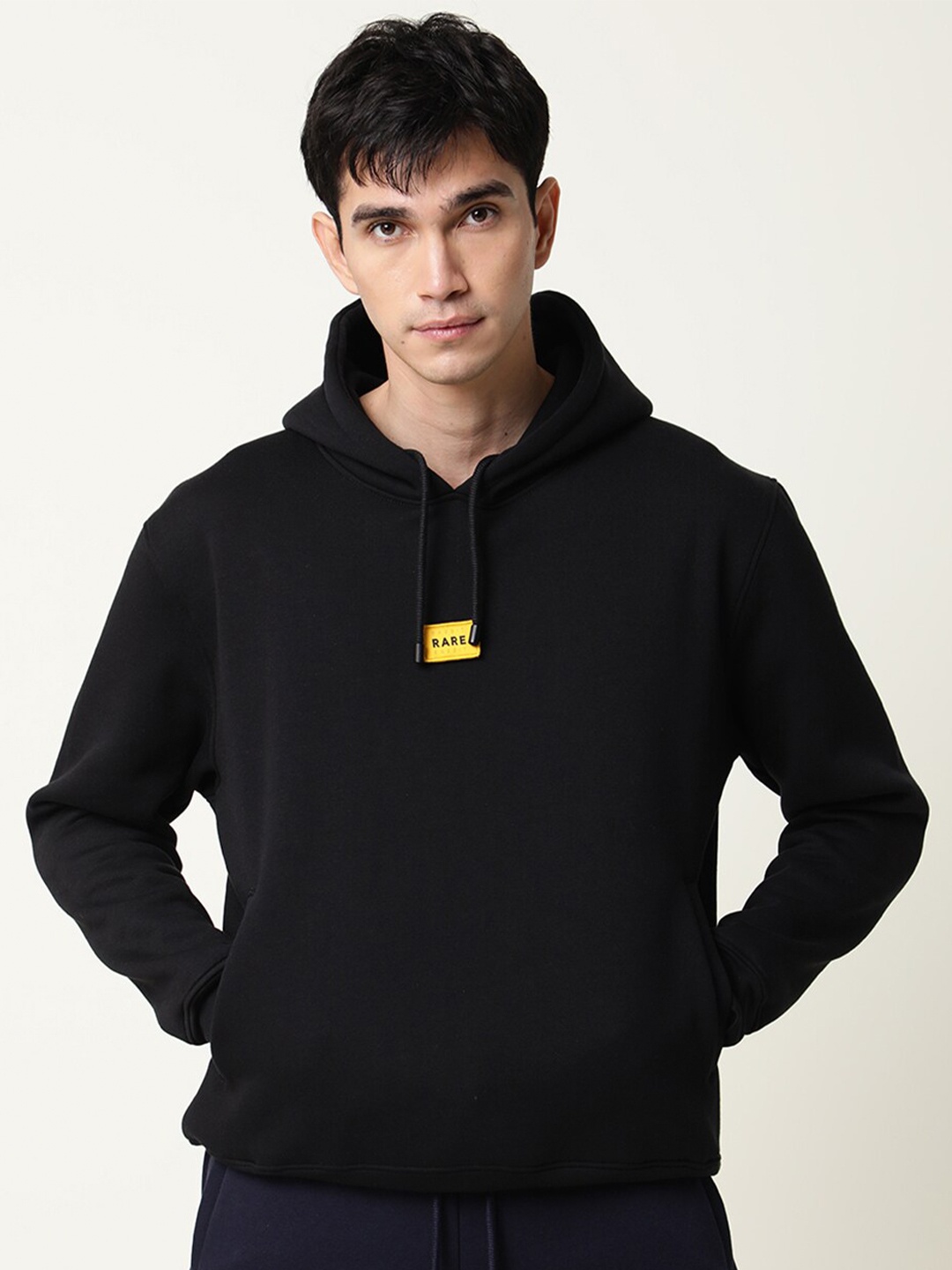 

RARE RABBIT Men Indo Solid Sweatshirt, Black