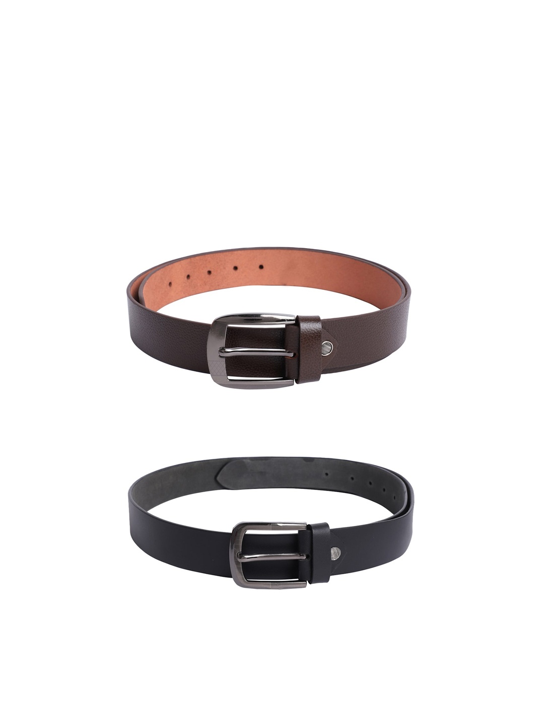 

The Mini NEEDLE Pack Of 2 Black & Brown Formal Belts