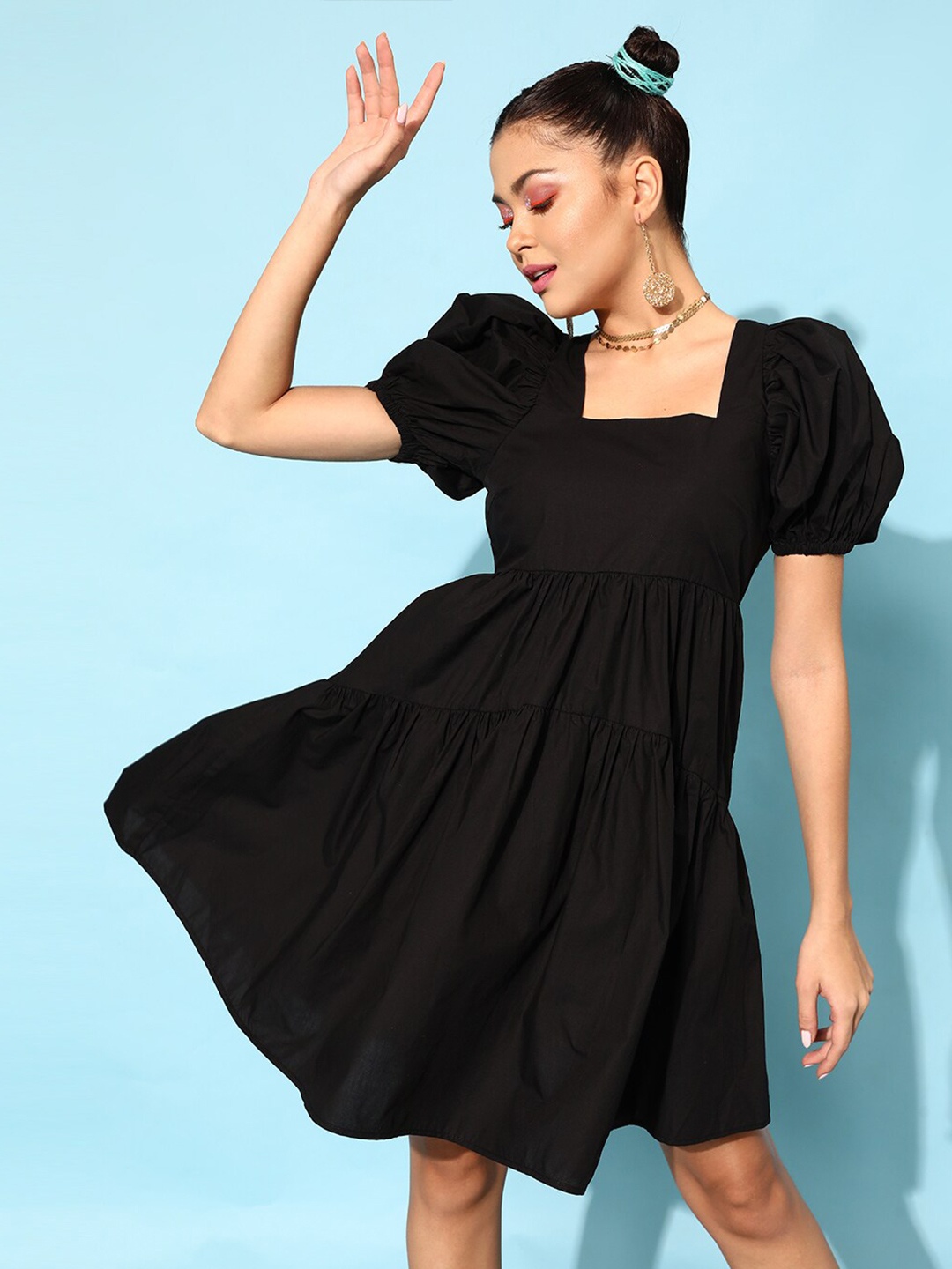

STREET 9 Women Black Solid Dress