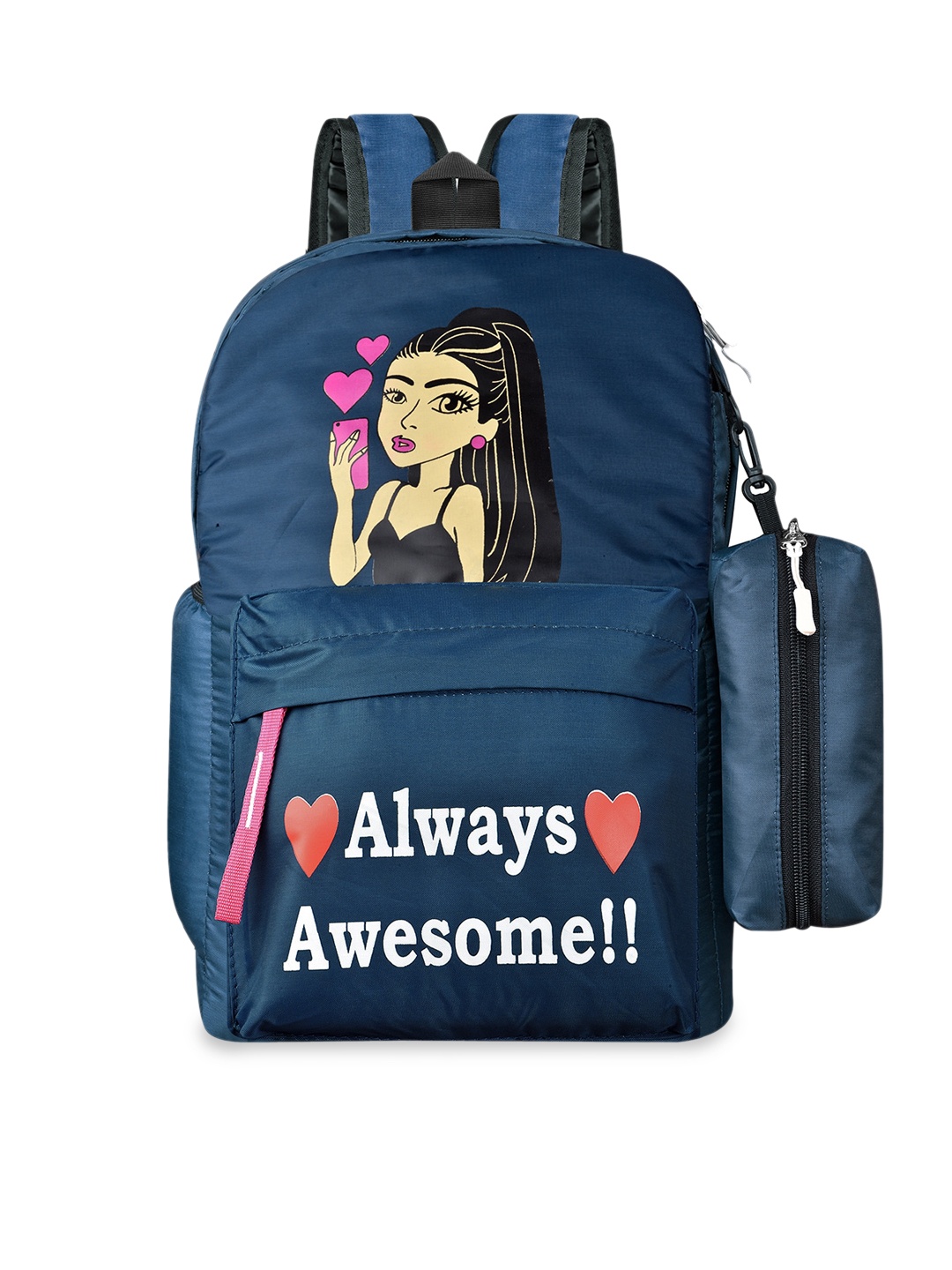 

PLAYYBAGS Unisex Navy Blue Printed Backpacks