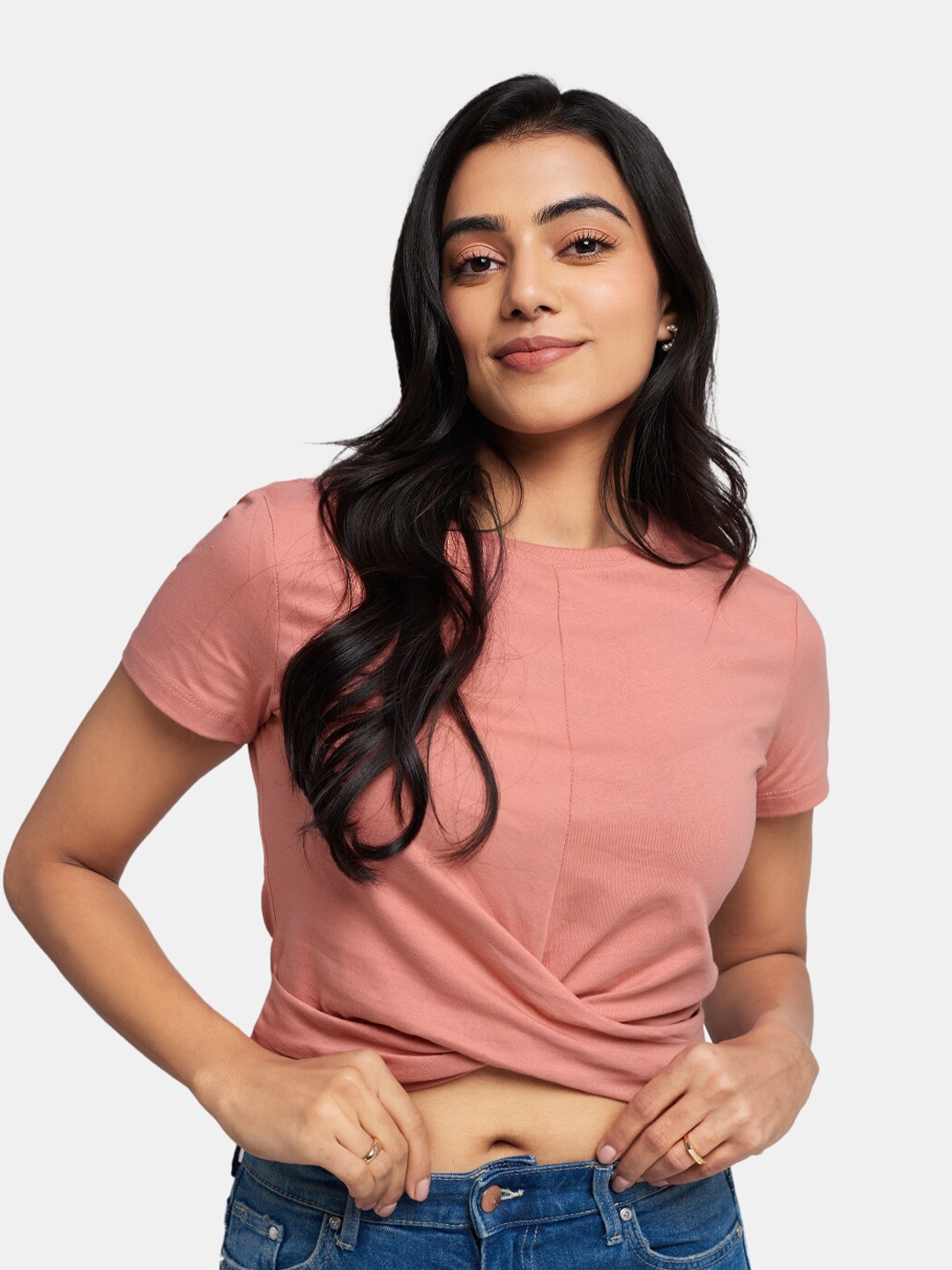 

The Souled Store Women Pink Solid T-shirt