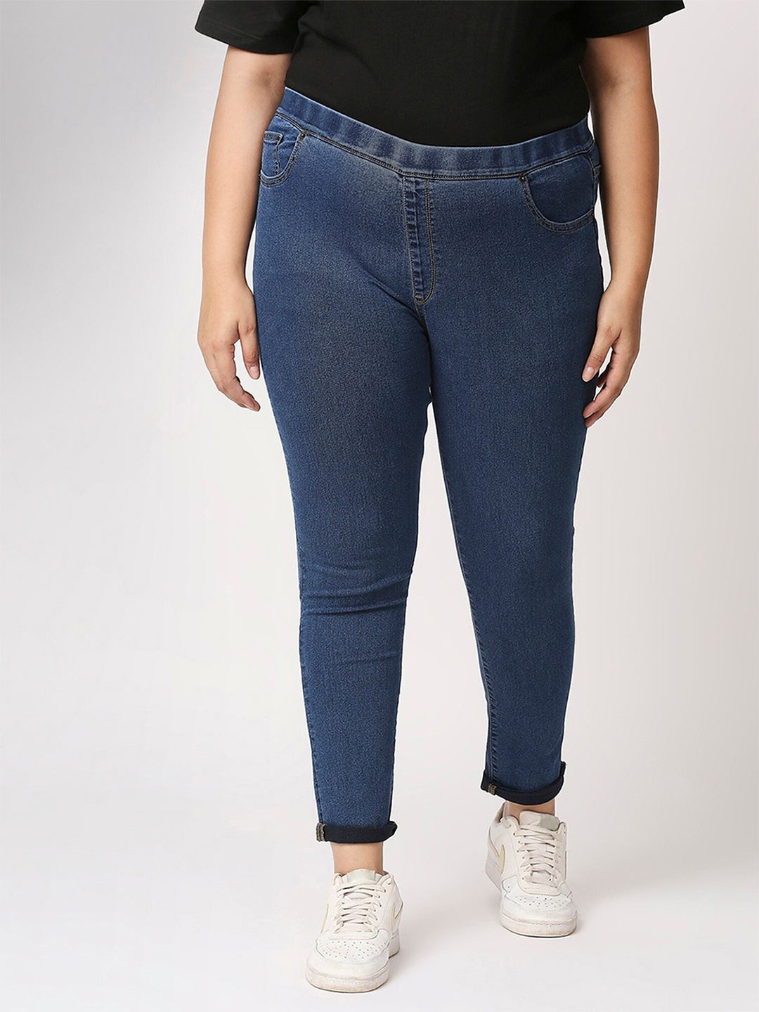 

20Dresses Women Blue Solid Denim Jeggings