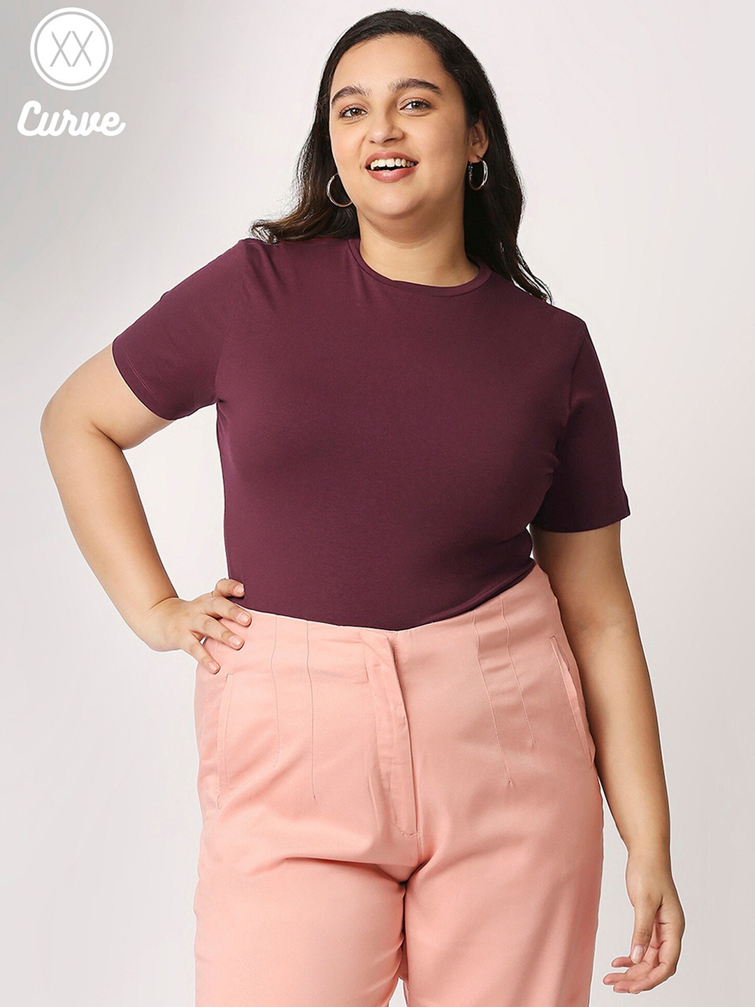 

20Dresses Plus Size Women Maroon Solid Bodysuit