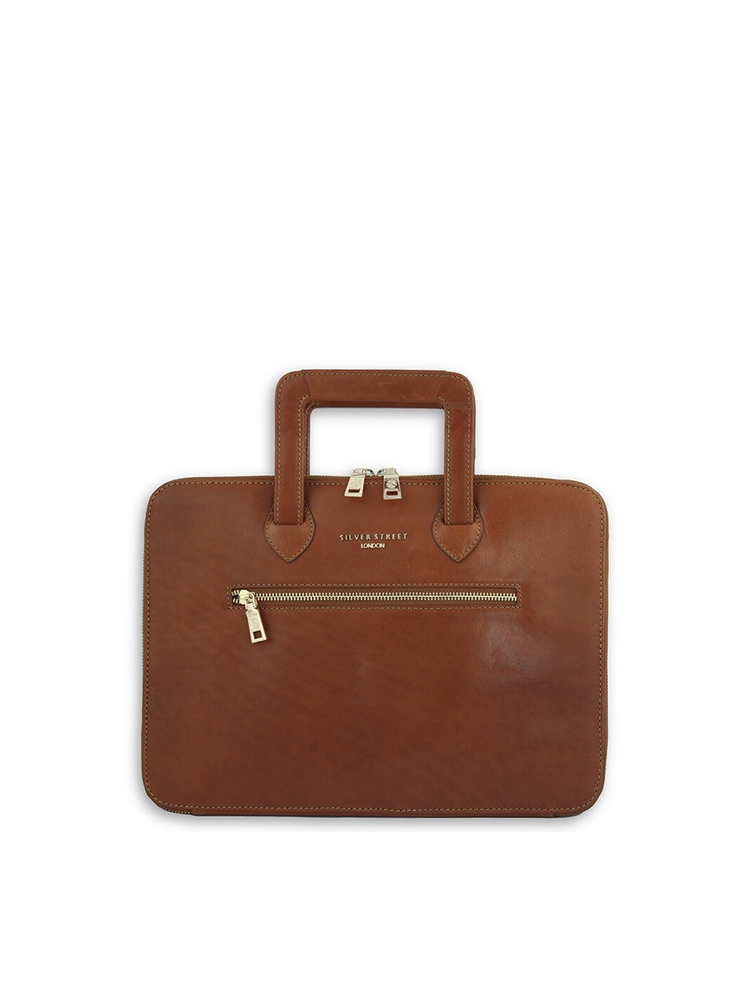 

SILVER STREET LONDON Men Tan Leather Laptop Sleeve