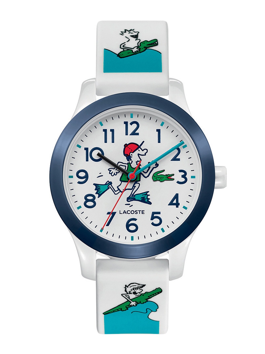 

Lacoste Unisex White Brass Dial & Multicoloured Bracelet Style Straps Analogue Watch 2030029