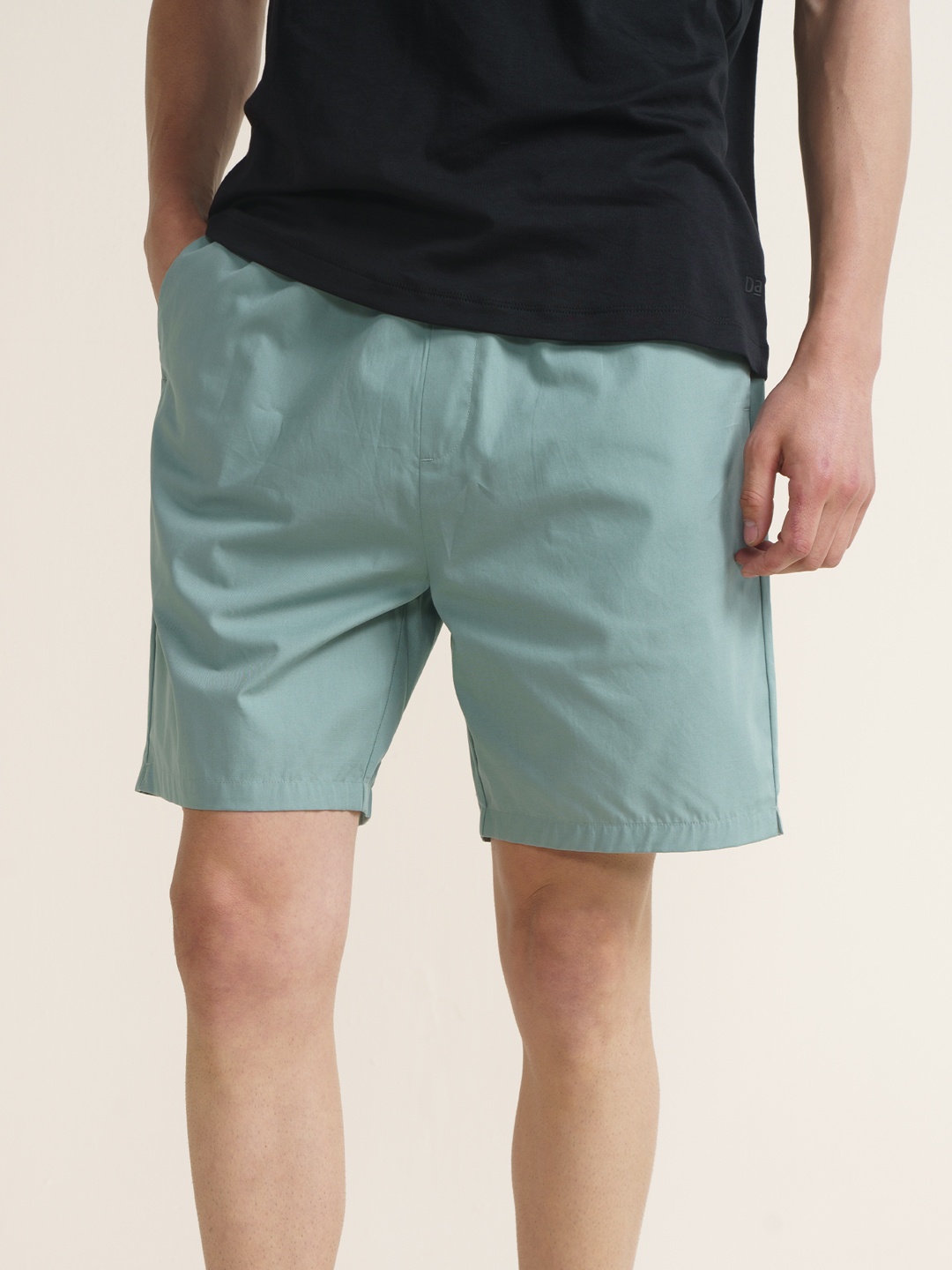 

DAMENSCH Men Green Solid Lounge Shorts