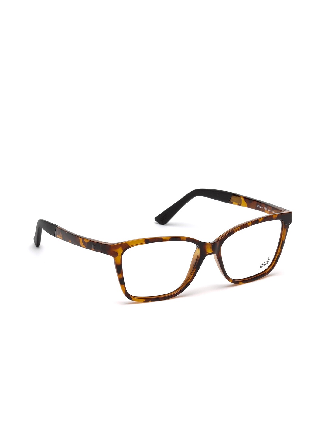 

WEB EYEWEAR Women Transparent & Brown Abstract Full Rim Square Frames WE5188 52 053