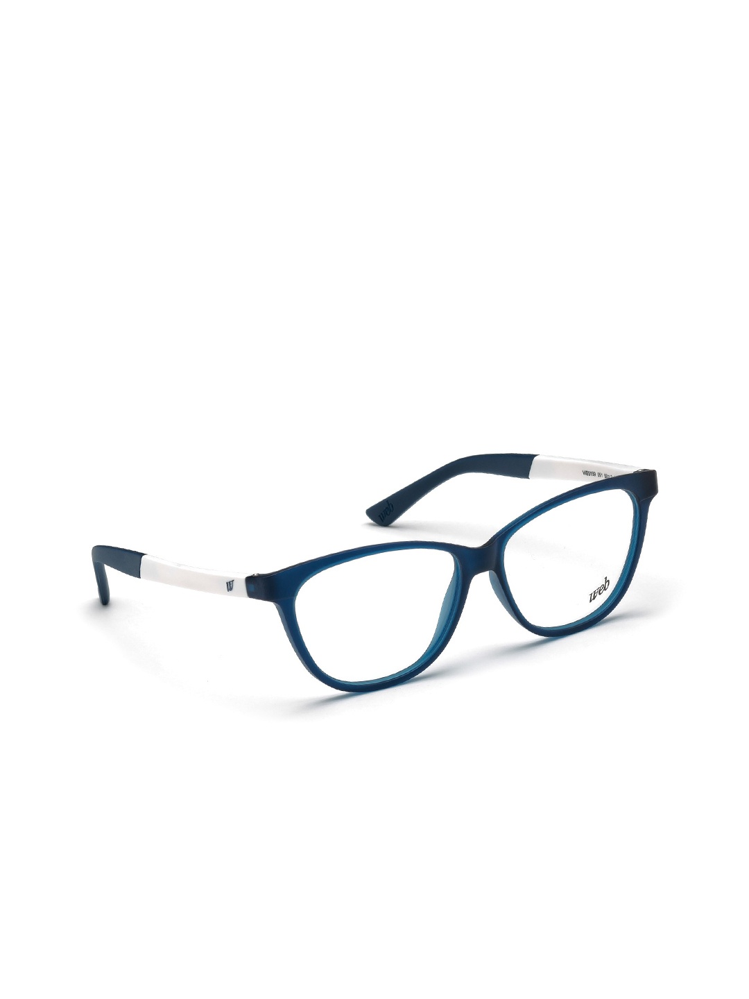 

WEB EYEWEAR Women Transparent & Blue Full Rim Square Frames WE5189 53 091