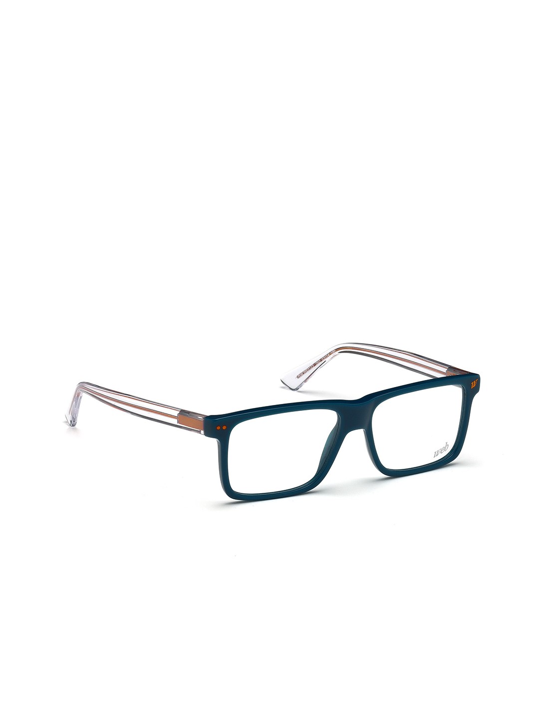 

WEB EYEWEAR Men Blue & Transparent Full Rim Square Frames WE5123 53 092