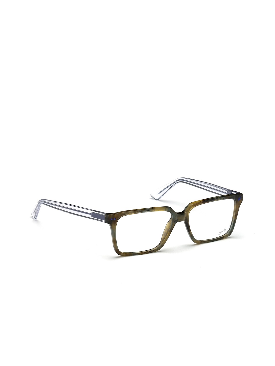 

WEB EYEWEAR Men Transparent & Brown Full Rim Square Frames WE5122 54 056