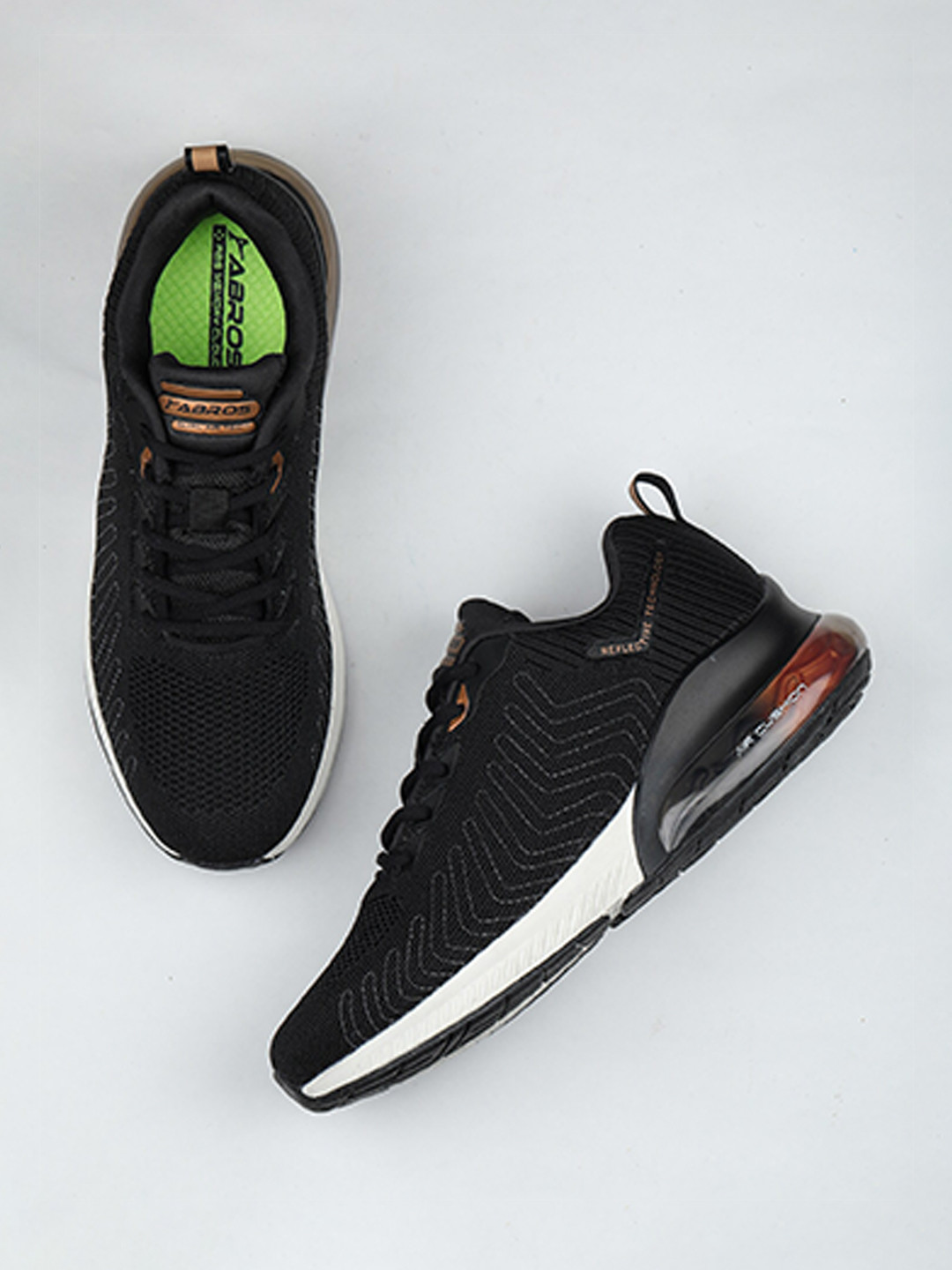 

ABROS Men Innovation Walking Sports Shoes, Black