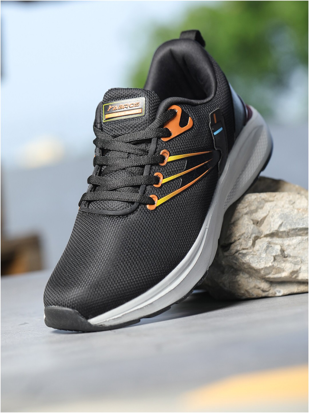 

ABROS Men Corens Running Sports Shoes, Black