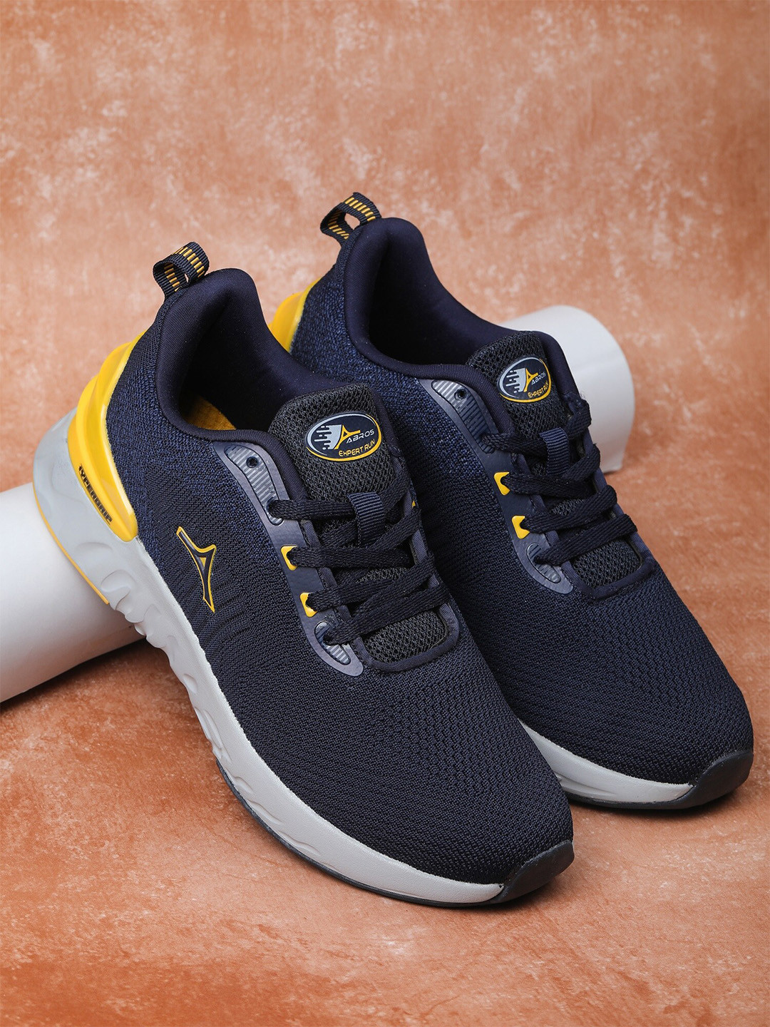 

ABROS Men Navy Blue Mesh Running Shoes