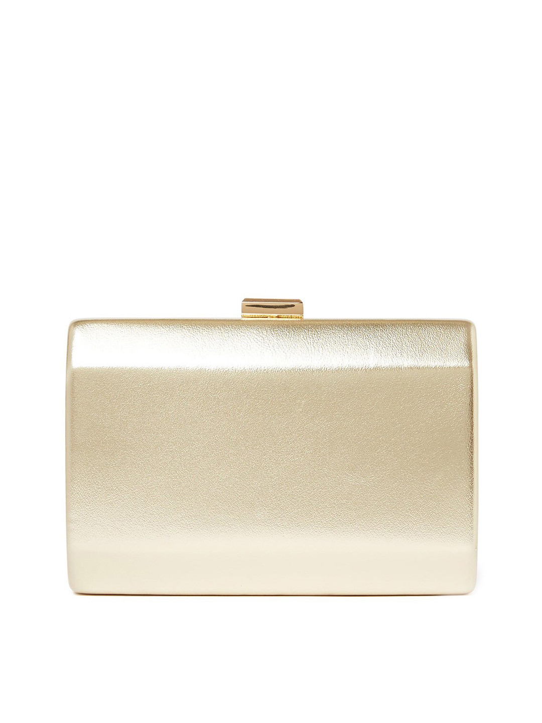 

Forever New Women Gold-Toned PU Structured Sling Bag