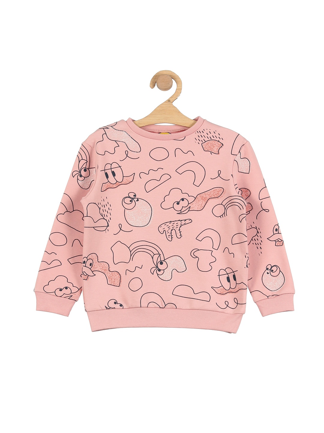 

Lil Lollipop Girls Pink Printed Sweatshirt