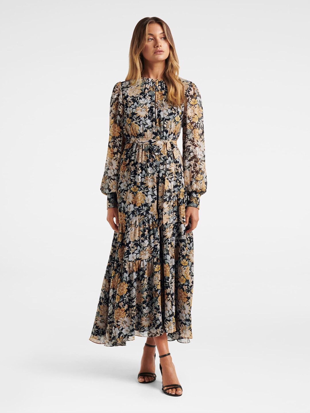 

Forever New Blue Floral Maxi Dress