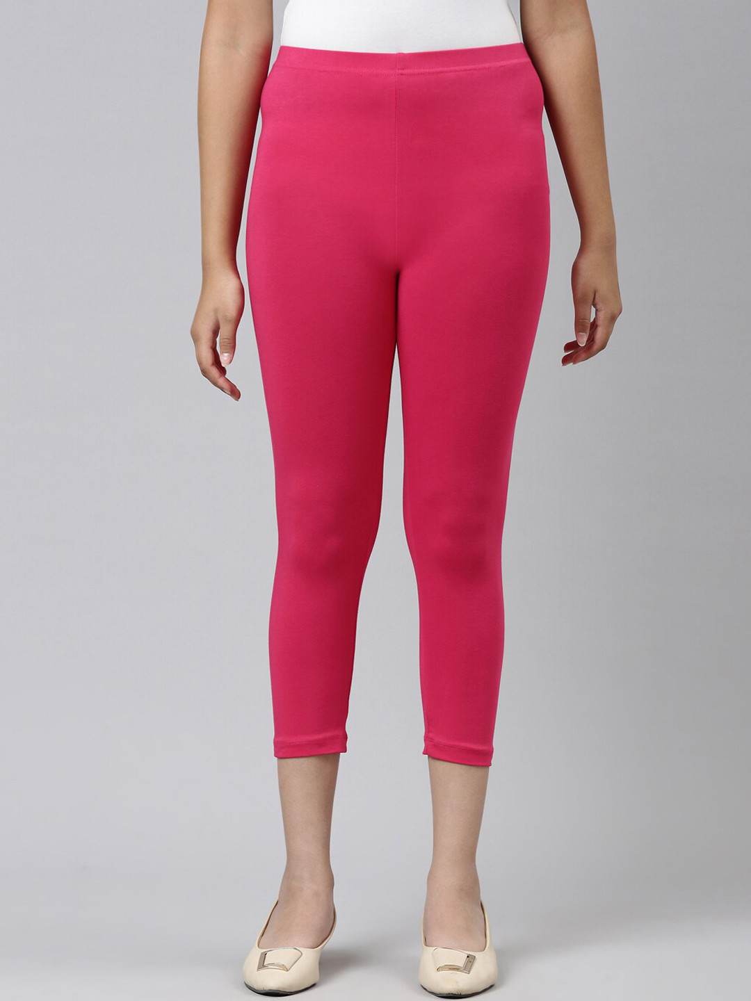 

Go Colors Girls Fuchsia Cotton Leggings