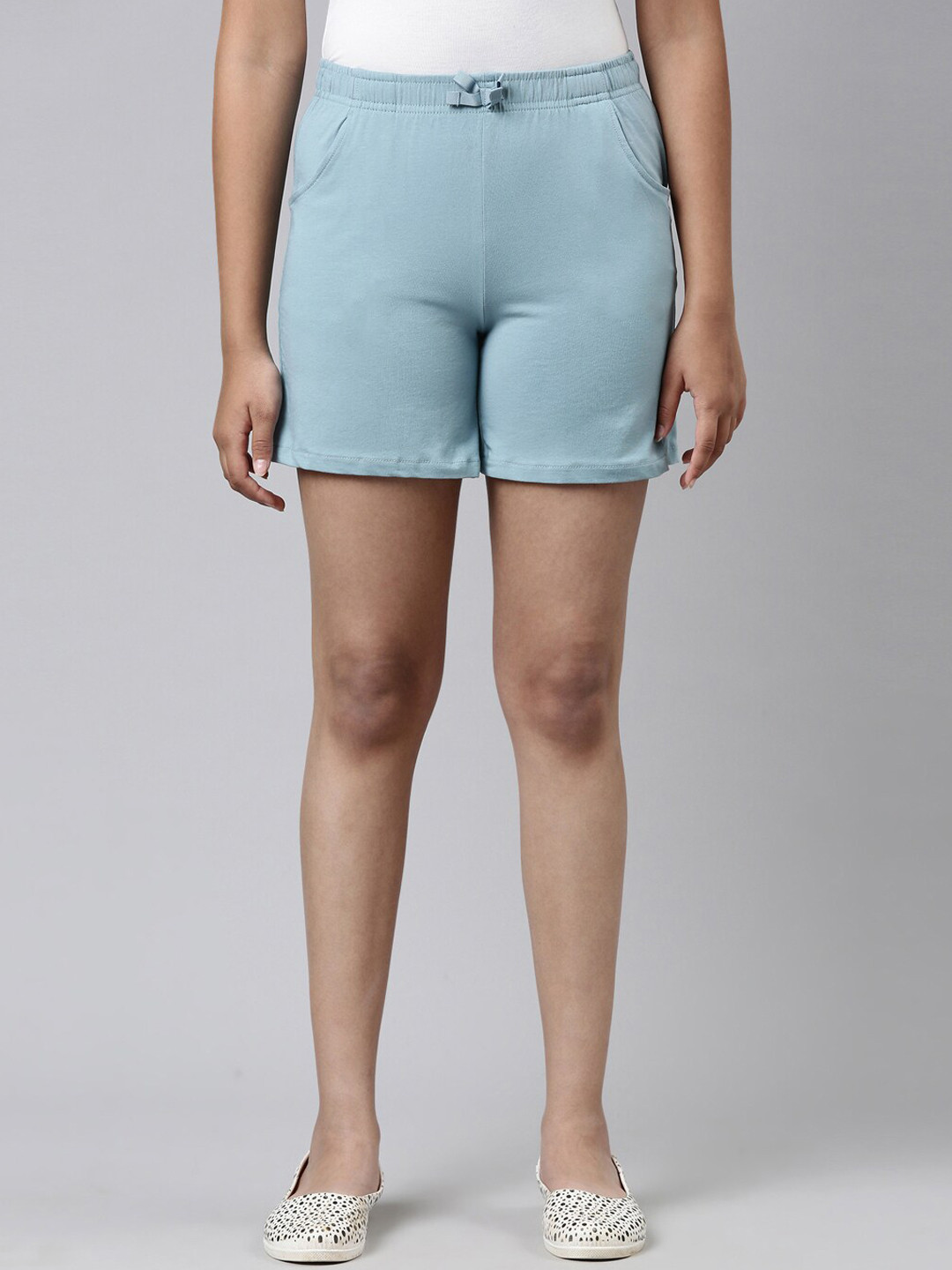 

Go Colors Girls Blue Regular Fit DrawString Shorts