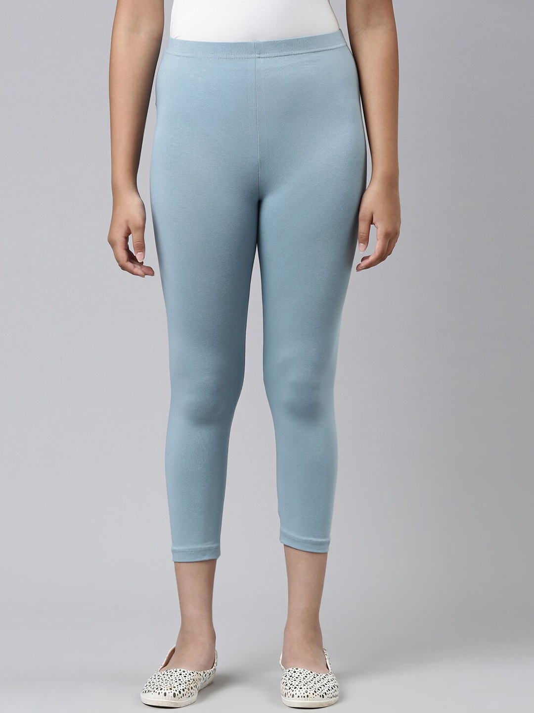 

Go Colors Girls Blue Three-Fourth Length Leggings