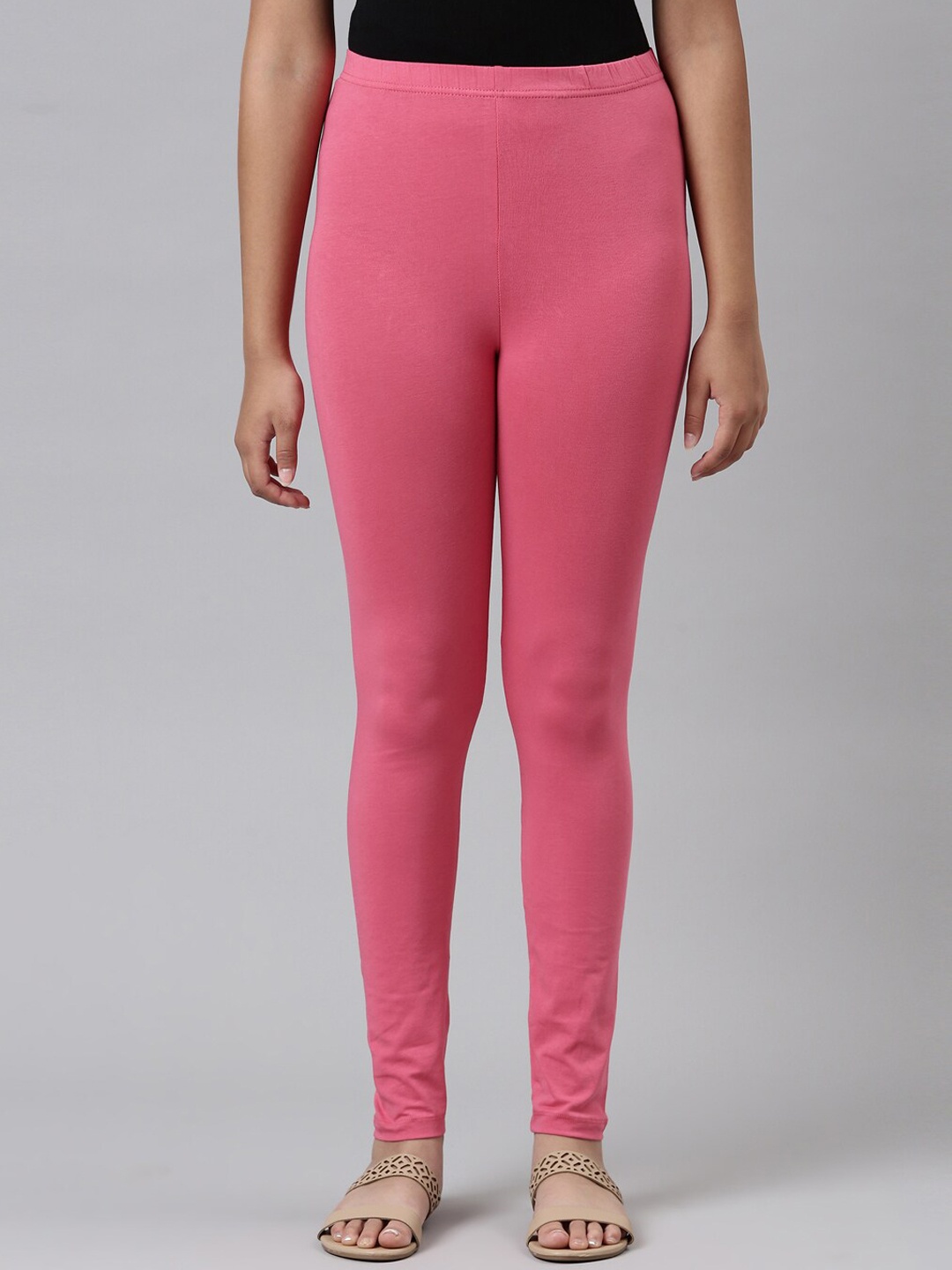 

Go Colors Girls Pink Solid Leggings