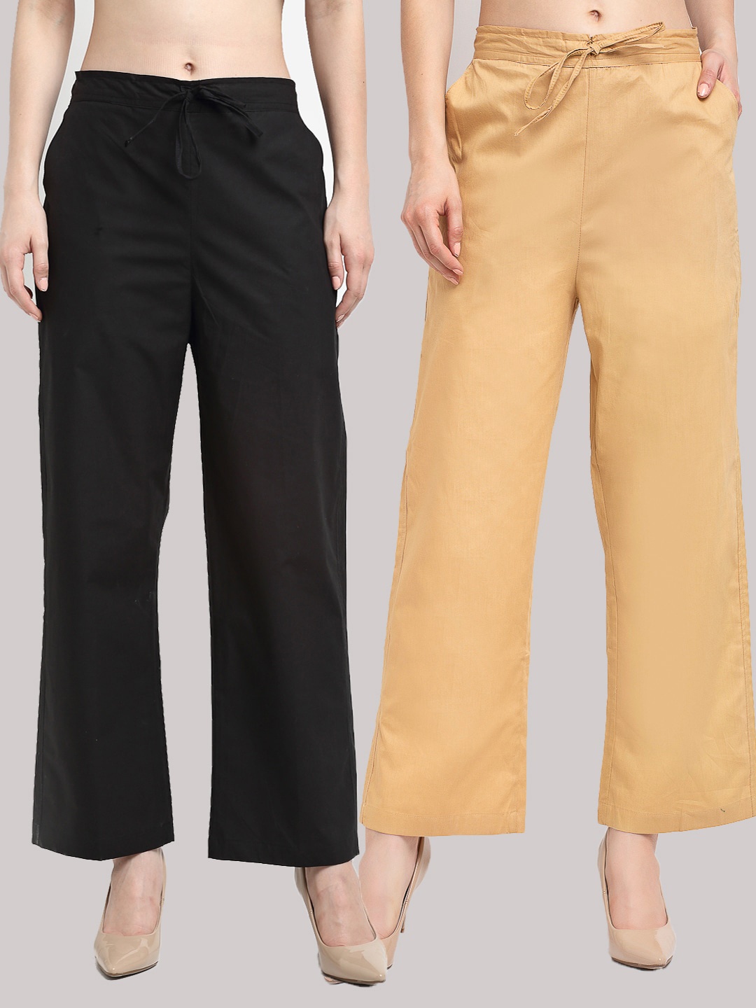 

GRACIT Women Black Smart Trousers