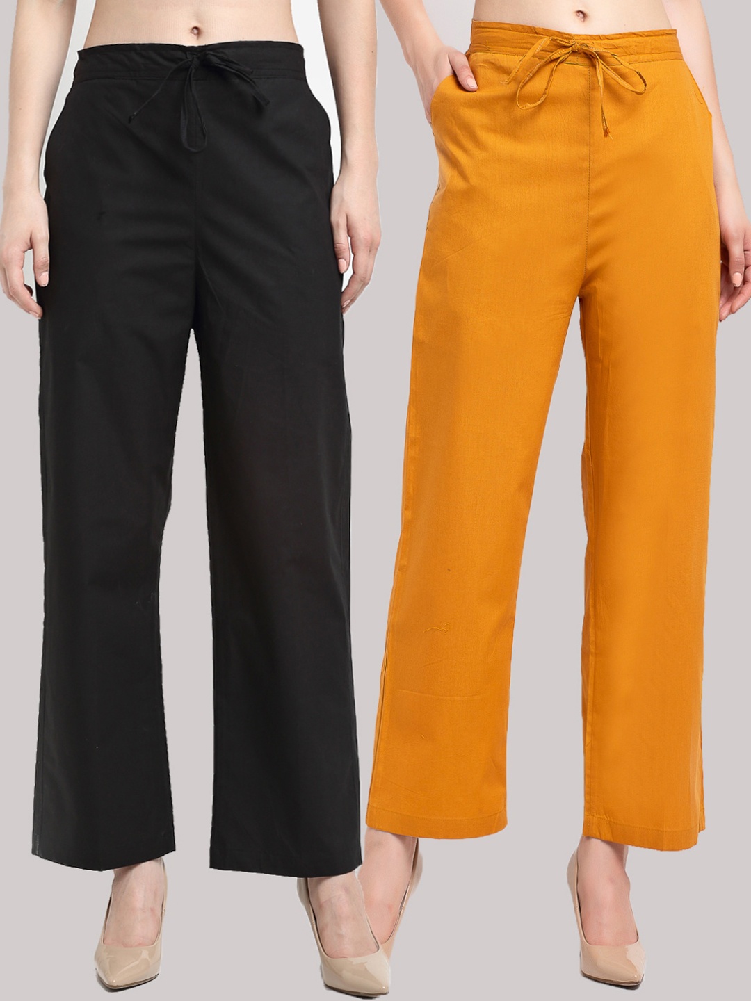 

GRACIT Women Black Smart Trousers