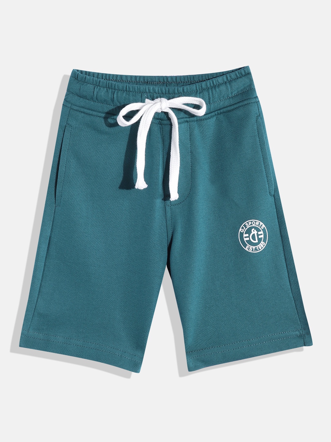 

Gini and Jony Boys Mid-Rise Pure Cotton Bermuda Shorts, Teal