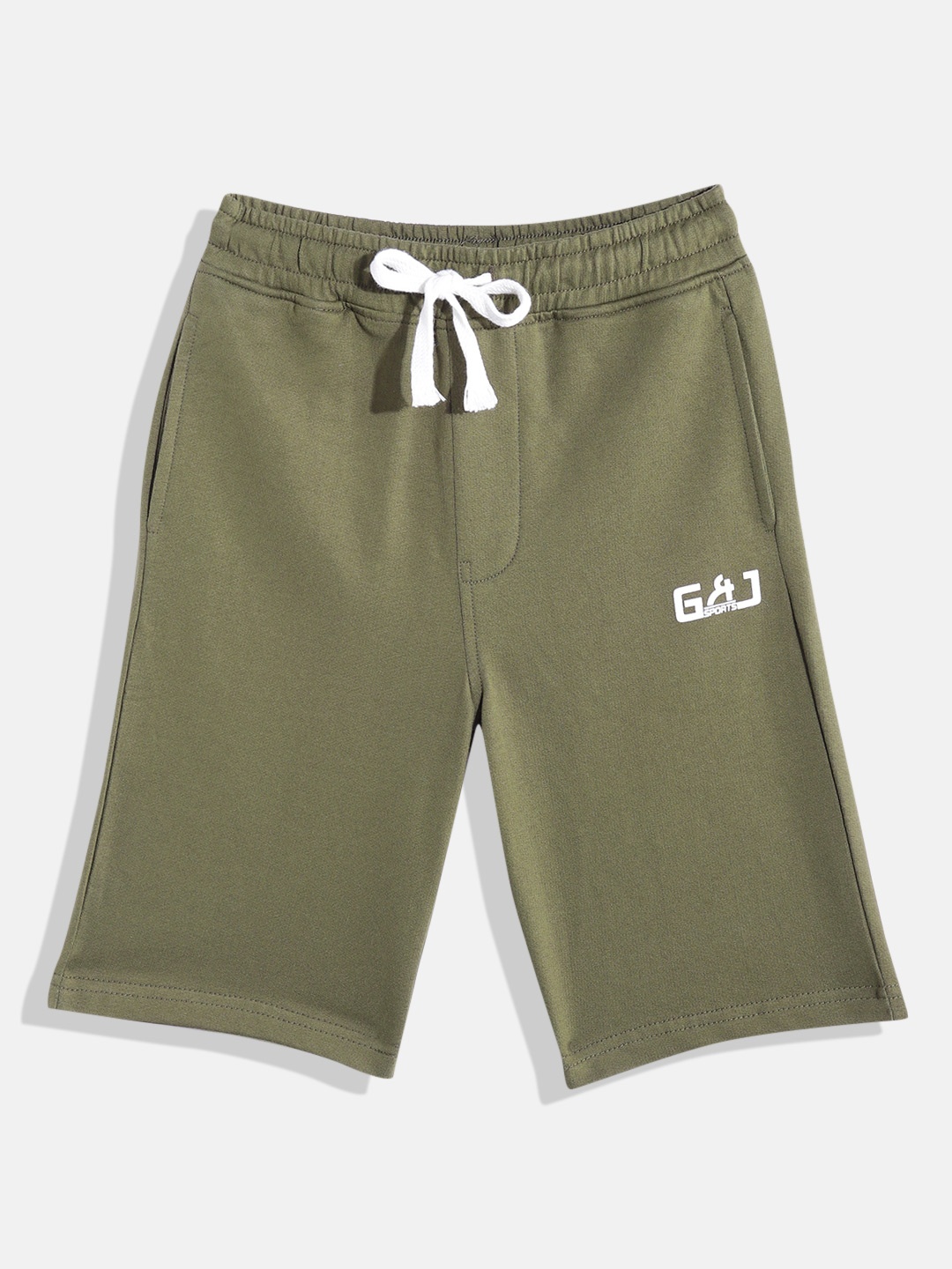 

Gini and Jony Boys Pure Cotton Shorts, Olive