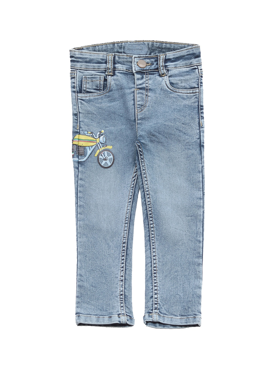 

Lil Lollipop Unisex Kids Blue Straight Fit Light Fade Jeans