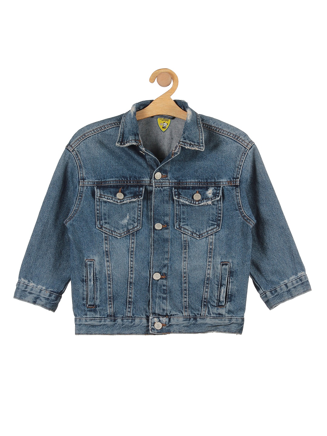 

Lil Lollipop Unisex Kids Blue Washed Lightweight Denim Jacket